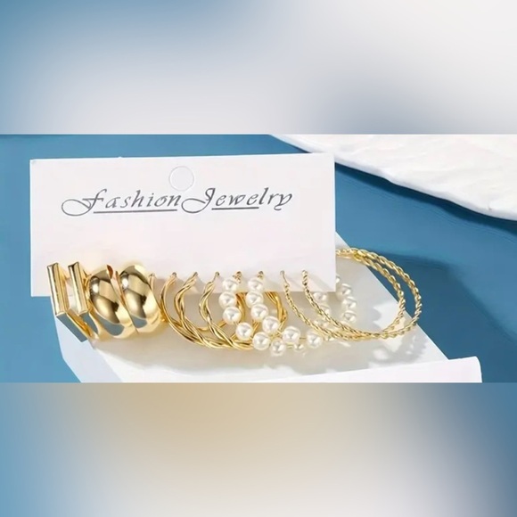 Jewelry - #5 12 pcs Hoop Earrings Set - Chic & Simple Design